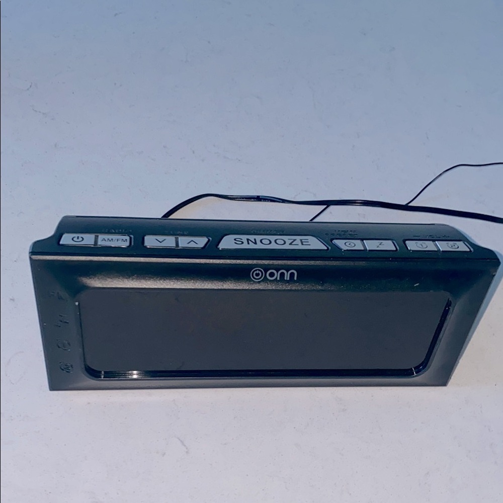 ONN Black Digital Alarm Clock